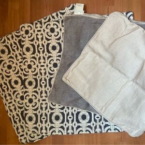 Anthropologie Patterned and Solid pillow covers